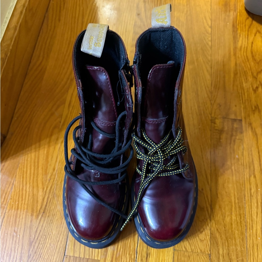 Dr. Martens Burgundy Ankle Boots